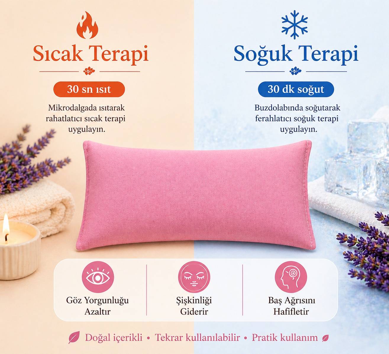 Lavantalı Göz Yastığı - Pembe — Lavande Lavanta Çiftliği (fotoğraf 7/9)