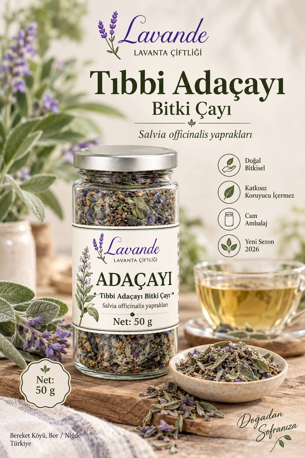 Tıbbi Adaçayı — Lavande Lavanta Çiftliği, Seyhan, Adana