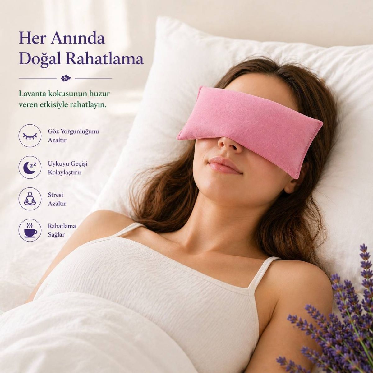 Lavantalı Göz Yastığı - Pembe — Lavande Lavanta Çiftliği (fotoğraf 4/9)