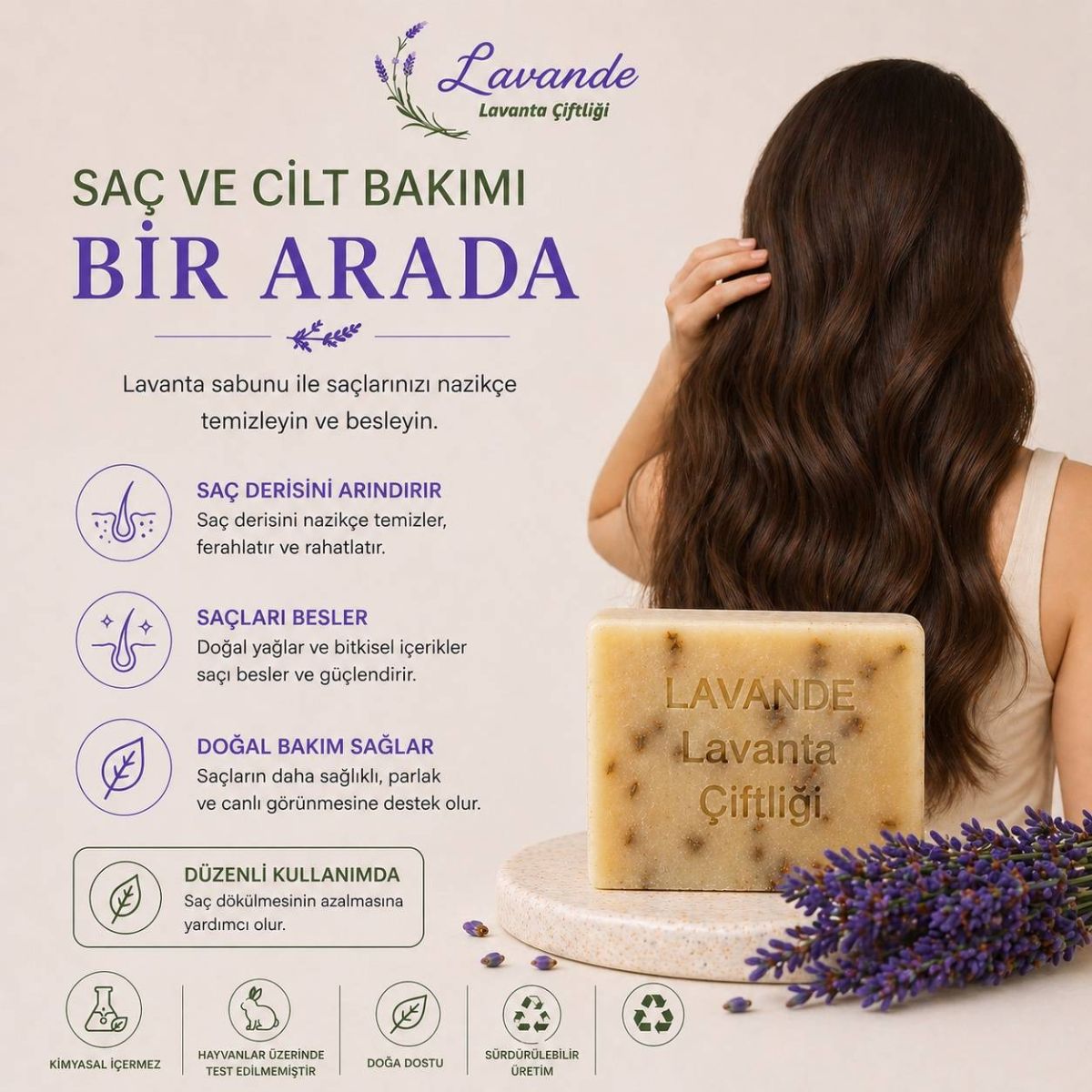 Doğal Lavanta Sabunu - Soğuk Proses — Lavande Lavanta Çiftliği (fotoğraf 9/9)