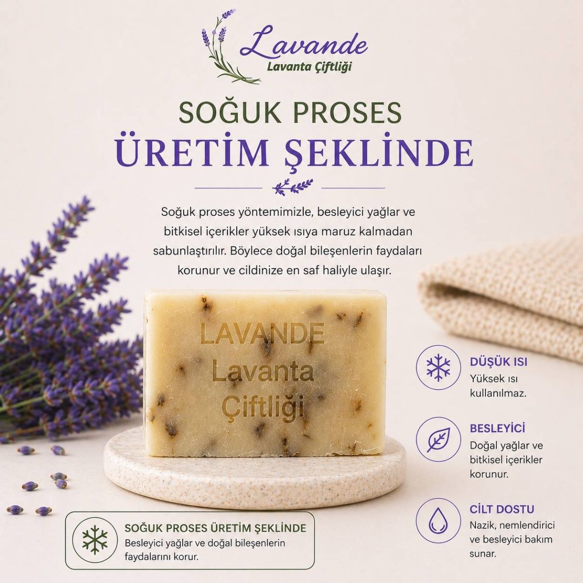 Doğal Lavanta Sabunu - Soğuk Proses — Lavande Lavanta Çiftliği (fotoğraf 5/9)