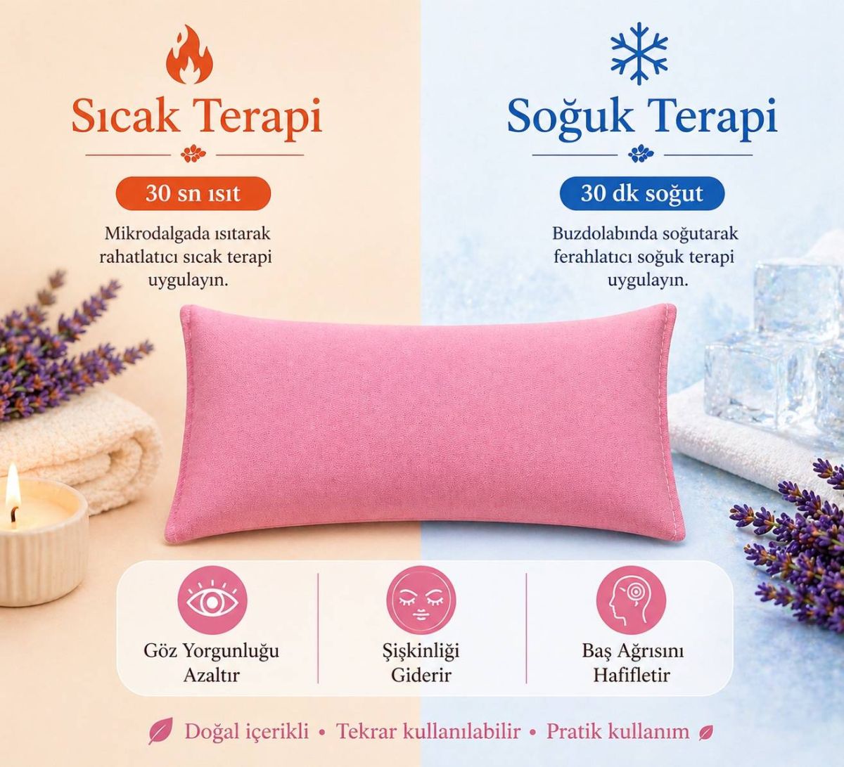 Lavantalı Göz Yastığı - Pembe — Lavande Lavanta Çiftliği (fotoğraf 7/9)
