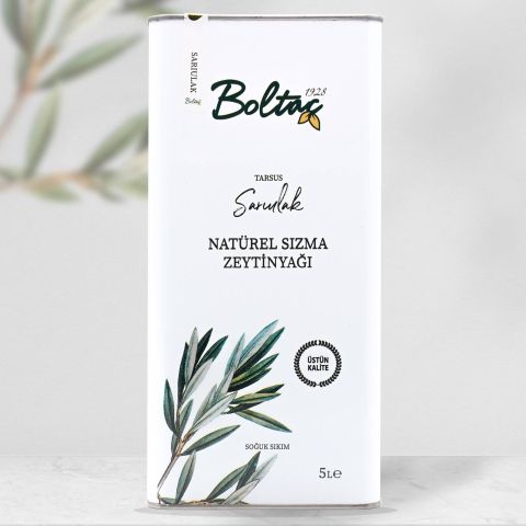 5 Lt Tarsus Sarıulak Soğuk Sıkım Natürel Sızma Zeytinyağı — Boltaç Zeytinyağı